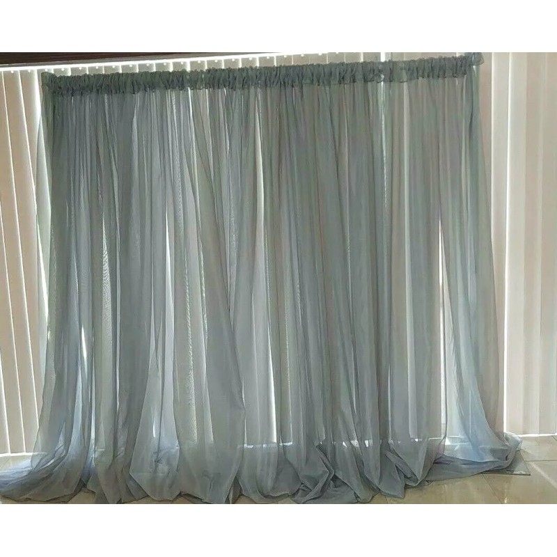 Unbranded Silver 116" wide sheer Voile by yard, party decoration,