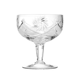 Neman 3.75" Cream Vase, Mini Dessert Glass, Top Hand-Cut Crystal Crystal Dessert Bowl