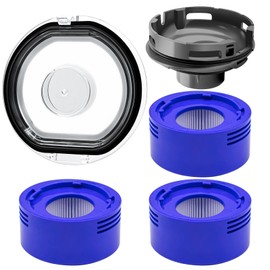 ilovelife Dust Bin Lid & 3pcs Filter Replacement & Motor Rear Cover Compatible with Dyson V7 V8 Cordless Vacuum Cleaners, V7 V8 Accessories Replacement Parts