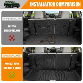 HUYINPJ Cargo Mat Compatible with 2016-2025 Honda Pilot Cargo Liner Backrest Liner Seatback Protector for 2024 Honda Pilot Accessories(16-25 Pilot)