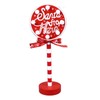 Christmas Stop Here Decor Metal Solid Wood LED Delicate Santa