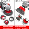 Attoshow 8pcs 4-1/2" Angle Grinder Wire Wheel Set - 4"