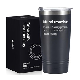 Onebttl Coin Collector Gifts, Gifts for Numismatists on Birthday and Christmas, 20 oz Insulated Stainless Steel Tumbler - Numismatist