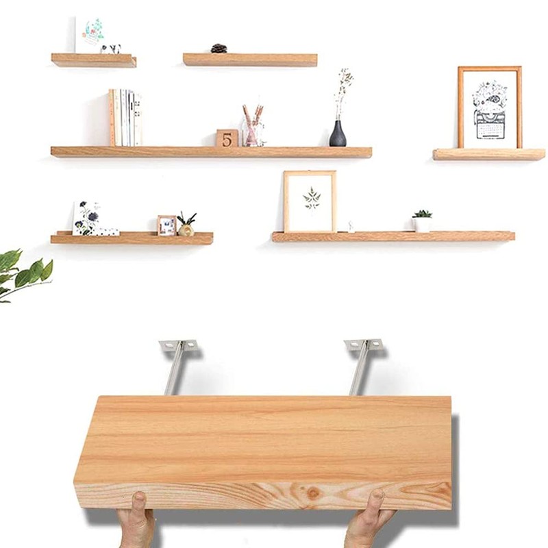 Mesee 6 Packs Floating Shelf Support, 3 Inch Invisible Floating