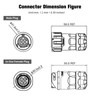 4 Pin IP68 Waterproof M20 Aviation Connector for Electrical Connection