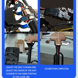 YYunying Fahrrad-Laser-Kalibrator für Lenker-Ausrichtungswerkzeug mit Typ-C-Aufladung, 22,2–31,8 mm Lenker-kompatibel, langlebige ABS-Konstruktion