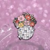 Enamel Pin - Disco Ball With Flowers - So Pretty!