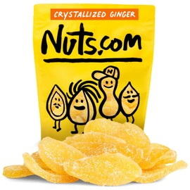Nuts.com Crystallized Ginger Pieces - Premium Crystallized Ginger Slices - Spicy & Sweet Candied Ginger Pieces - Dried Ginger Chunks, Root - Digestive Snack Crystalized Ginger Pieces (2 lbs)