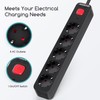 Aigostar 5-Way Power Strip with Switch, Multiple Socket with Child