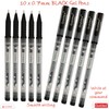GOLDEX Kiwi BLACK 10 x 0.7mm Tip Soft Gel Pens