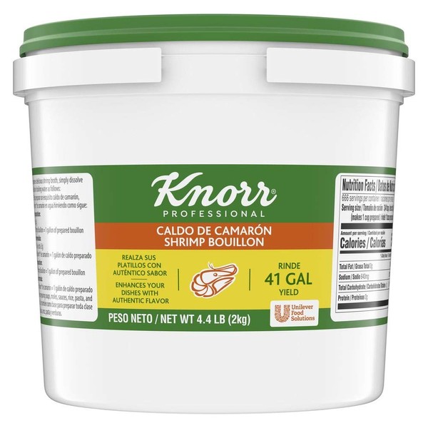 Knorr Professional Caldo de Camaron Shrimp Bouillon Base Shelf Stable Convenience, 0g Trans Fat, 4.4 lbs
