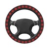 Red Buffalo Plaid Steering Wheel Cover for Men Women Auto