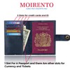 Moirento UK Leather Passport Cover, RFID Blocking Travel Document Wallet