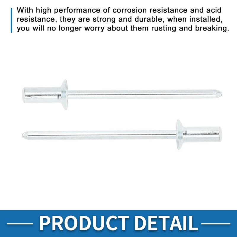 A ABSOPRO Countersunk Head Closed Sealing Rivets 3mm Grip Diameter