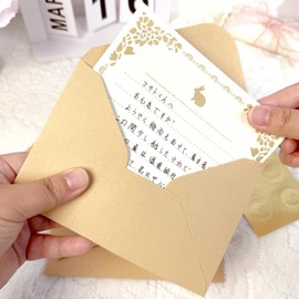 Xitalia Letter Set, Letter Set, 10 Large Envelopes, 20 Stationery, Birthday Lover Invitations, Weddings, Celebration Letters, Graduation Ceremonies, Greeting Cards, Thank You Notes with Wax Seal