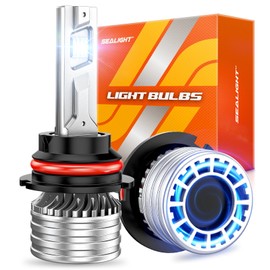 SEALIGHT 9007/HB5 𝗛𝗲𝗮𝗱𝗹𝗶𝗴𝗵𝘁 Bulbs, 900% 55,000LM Ultra Bright, 6500K Cool White High Power, 20000RPM Cooling Fan, IP68 Waterproof 9007/HB5 Fog Lights, Plug-N-Play, Pack of 2