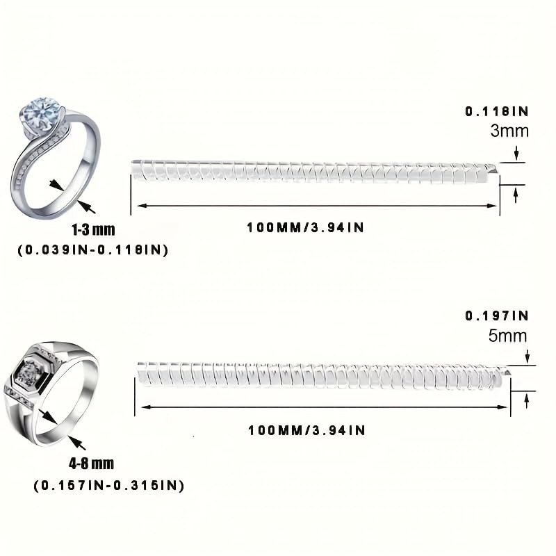Clear Silicone Ring Sizers Invisible Ring Size Adjuster, Ring Guards