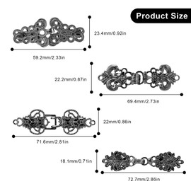 HASLED Cardigan Clip, 4 Pairs Cardigan Clips, Beautiful Clips for Clothing, Vintage Cardigan Clip, Suitable for Buttonless Sweaters, Jackets, Scarves, Coats, Metal