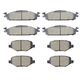 D1508 D1377 Ceramic Front Rear Brake Pads Set Compatible With 2011-2019 Explorer,2010-2019 Taurus,2009-2019 Flex,2009-2012 Lincoln MKS,2010-2019 Lincoln MKT