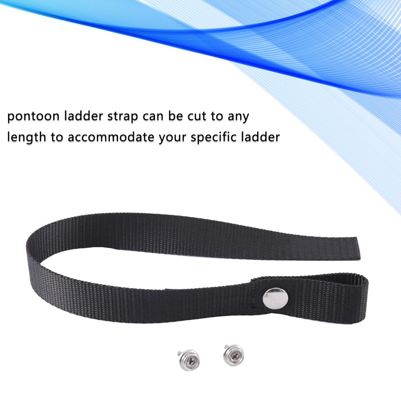 Pontoon Ladder Pull Up Strap with Quick Release Buckle,16"~55" Pull