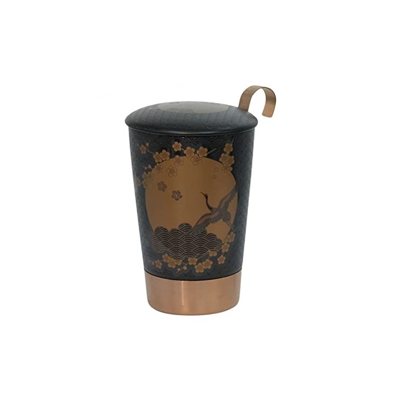 Eigenart TEAEVE Tea Cup with Strainer and Lid Komorebi Anthracite