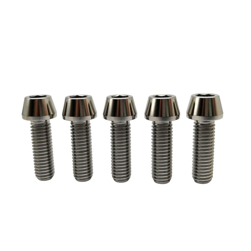 RISON Titanium Bolts M6 x 1.0 x 22 mm Conical