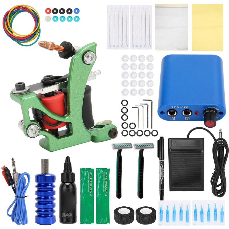Complete Tattoo Machine Kit Professional Tattoo Coils Machine Tattoo Clip