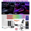 KENANEK 55.12inch Acrylic LED Lights for Car–6 Dreamcolor Interior Car