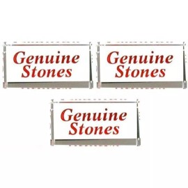 FindingKing 3 Genuine Stones Jewelry Showcase Counter Crystal Signs