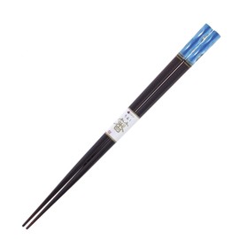 Ishida Chopsticks Made in Japan Acrea Kiriko Wooden (Natural Wood) Lacquer Painted Blue 9.3 inches (23.5 cm)