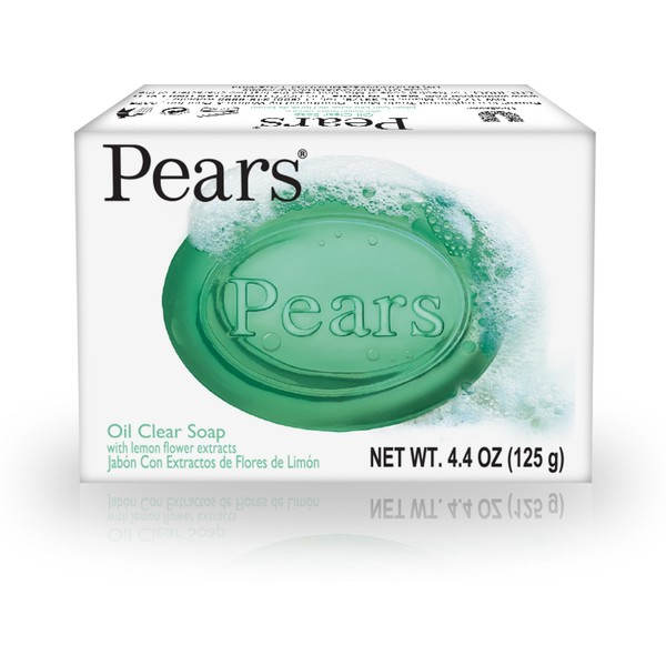 Pears Oil Clear Soap with Lemon Flower Extracts 4.4 oz (5 Pack)