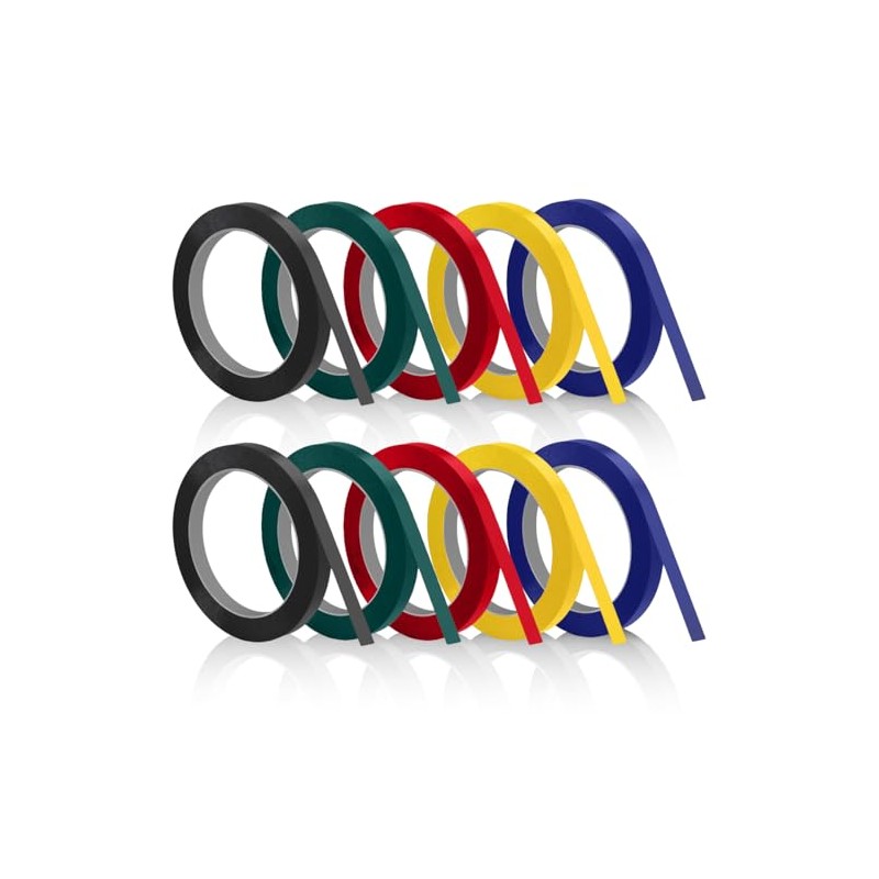 Niawea 10pzs Cinta Pizarron Pizarrón Blanco 3mm 66m Cintas Colores