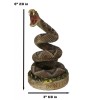 Realistic Ferocious Attacking Diamondback Rattlesnake in Coiled Posture Figurine