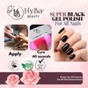 HYBRID SUPER BLACK Gel Polish, Professional Nail Color, 18ml