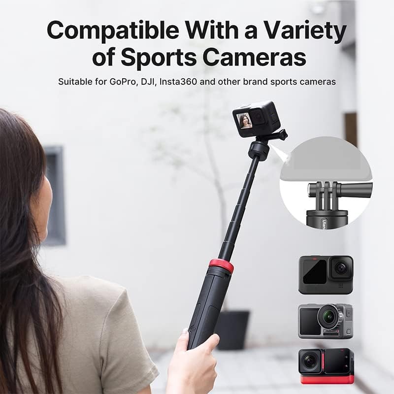 55" Selfie Stick Tripod for Gopro, ULANZI Go Quick II