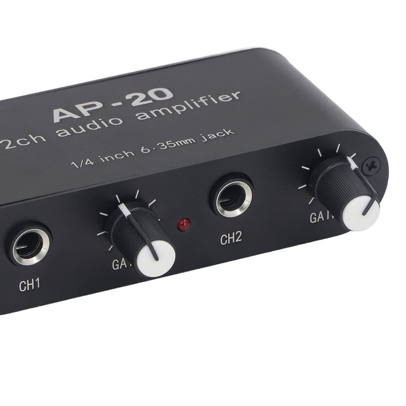 2CH Sound Amp Preamplifier Balanced Input 1/4in 6.5mm Gain Independent