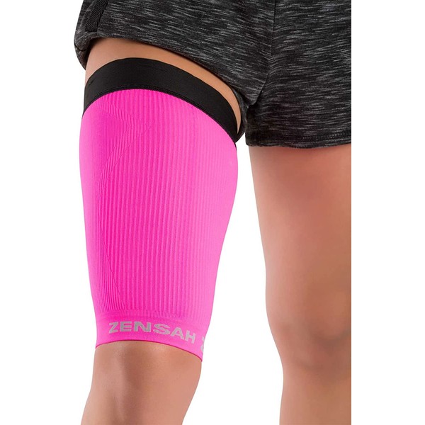 Zensah Thigh Compression Sleeve – Hamstring Support, Quad Compression Sleeve for Men and Women - Thigh Sleeve Wrap, Great for Running, Sports, Groin Pulls