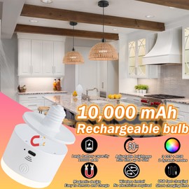 Battery Operated Pendant Light with Remote,Battery Ceiling Lights No Wiring,Battery Chandelier with RGB Rechargable Light Bulbs 50hrs Battery Life,2 Pack Rattan boho Hanging Light for Kitchen Island