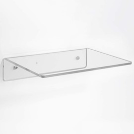 Zeigis Wall Shelf 200 mm Wide, 150 mm Deep, Acrylic Gas, Acrylic Shelf, Wall Shelf, Wall Bracket, Transparent, Goods Presentation, Clear
