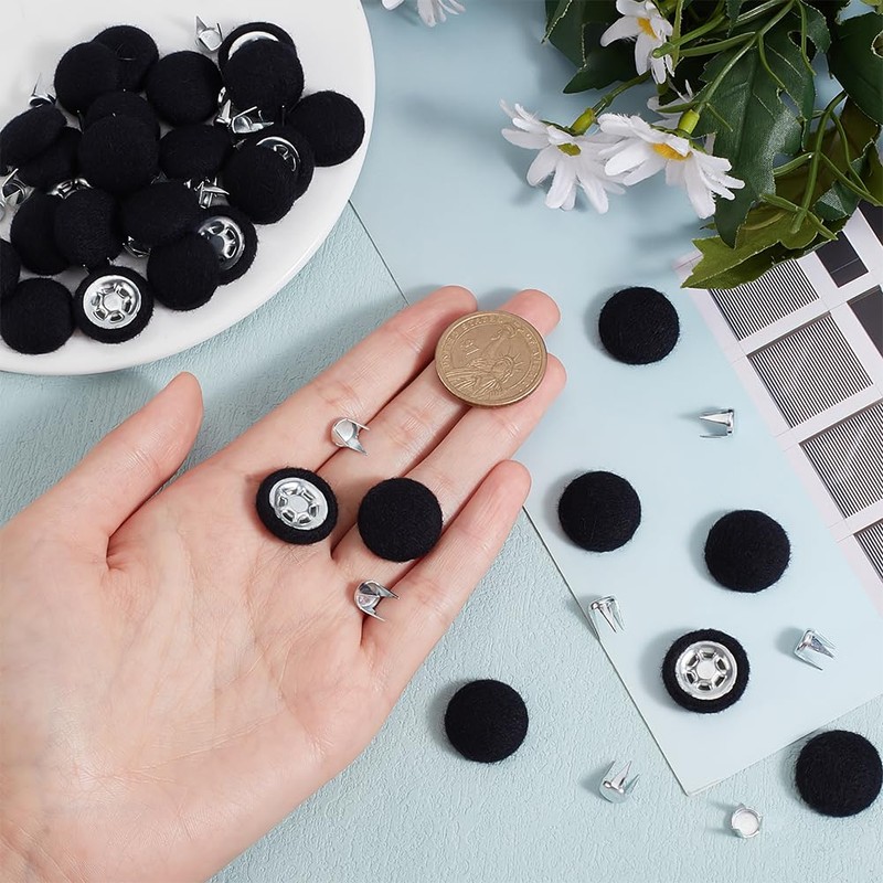 WEBEEDY 30 Sets BaseballButton Top Replacement Hats Buttons Hat Button