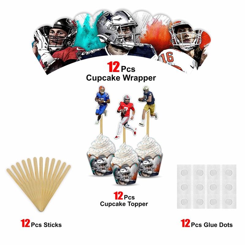 Seyal® American Football Cupcake wrapper