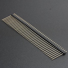 DIKAVS 1x40 Pin 2.54mm Male Pin Header Connector Extra Tall Break Away Headers Long 21mm (Pack of 10)