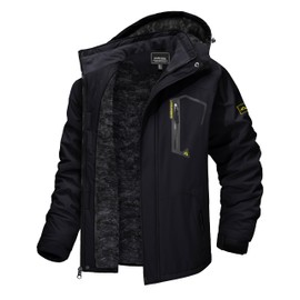 TACVASEN TACVASEN Mens Skiing Jacket Winter Jacket Snow Warm Coats Water Resistant Snowboard Jackets Fleece Tactical Parka Military Jacket for Men