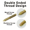 bociloy 20Pcs M4x25mm Hanger Bolts, Double Ended Thread Dowel Screws,