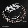 Uongeod Brautschmuck mit Kristallperlen, Bohemian-Stil, Kopfschmuck mit Blättern, Ranken, Blume,