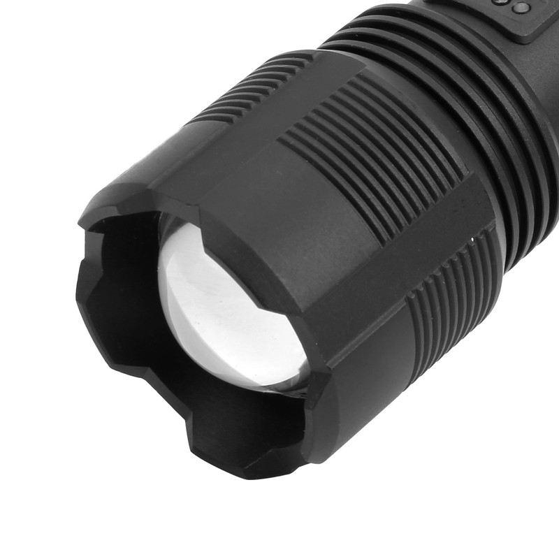 XHP50 Flashlight Zoom Power Display USB Charging Strong Brightness Torch