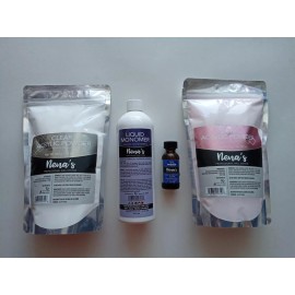 Nena's Acrylic Liquid,Powders - 16oz Liquid+16oz Pink Powder+1oz Primer.