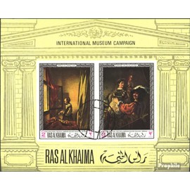 Ras AL Khaimah block43b (complete.issue.) fine used/cancelled 1968 known Paintings (Stamps for collectors) painting