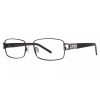 MODERN OPTICAL GENIVIEVE BLING METAL EYEGLASSES 53-17-135 BLACK W/ SOFT CASE