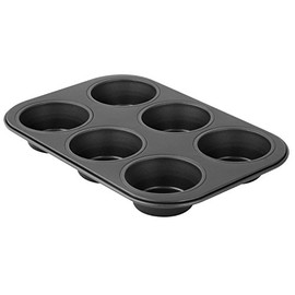 Zenker 6 Cup Muffin Pan Baking Tray Made Of Pure, For Juicy Cupcakes & Muffins, Muffin Pan (Black) Women's, Qty: 1